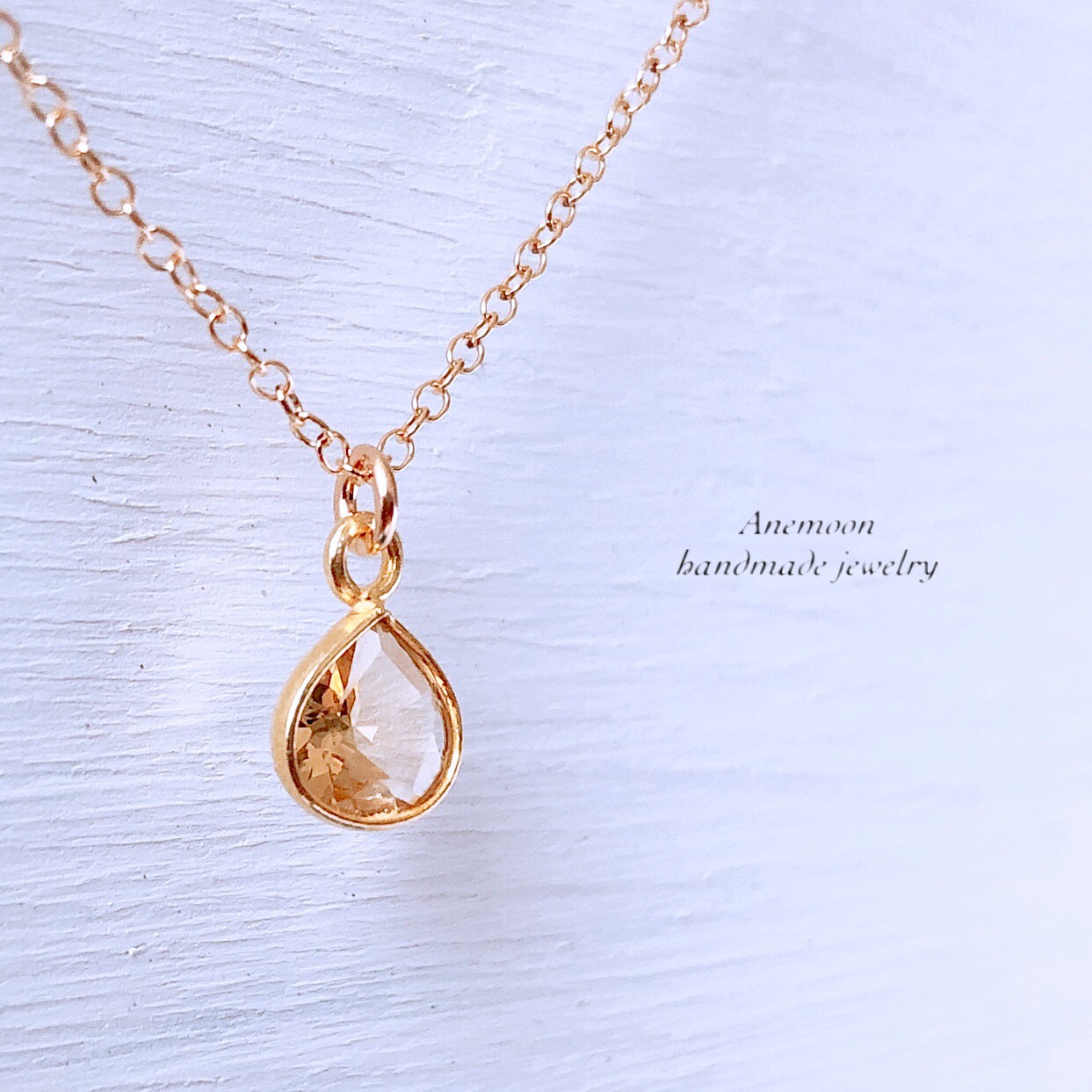 ♠️シトリン マロンミニ 14kgfネックレス 約7×7mm 約40cmチェーン 11月誕生石