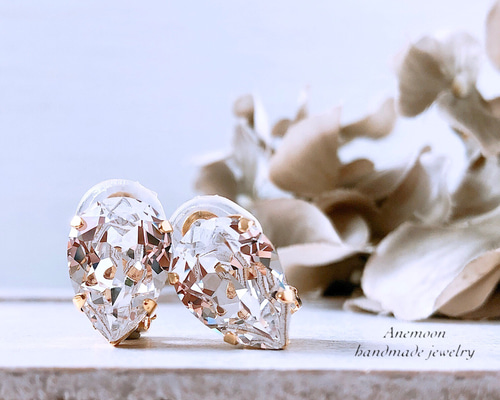 【SWAROVSKI】クリスタルピアス Swarovski pierce/earring スワロフスキー大粒クリスタルイヤリング