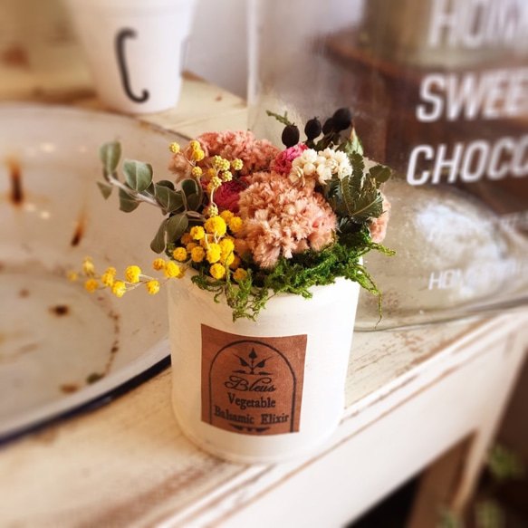 ドライフラワーのリメ缶アレンジ ドライフラワー petit-charm 通販 