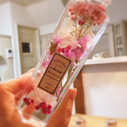 再販15ハーバリウム♡ピンクのお花ミックス♡キュートピンク 1枚目の画像