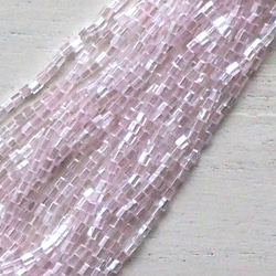 広島ビーズ 六角小　レインボーピンク（2002）糸通しビーズ 1m/2本 2枚目の画像