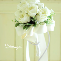 ホワイトダリア&ハイドランジア&バラの2way デザイン花冠 【Flower Crown W-01】 9枚目の画像