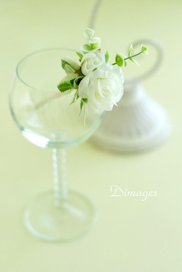 ホワイトダリア&ハイドランジア&バラの2way デザイン花冠 【Flower Crown W-01】 10枚目の画像