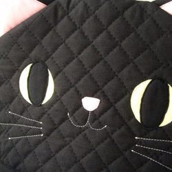 黒猫のティーコゼ（ミニサイズ） 3枚目の画像
