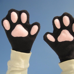 黒猫の手　手袋　 1枚目の画像