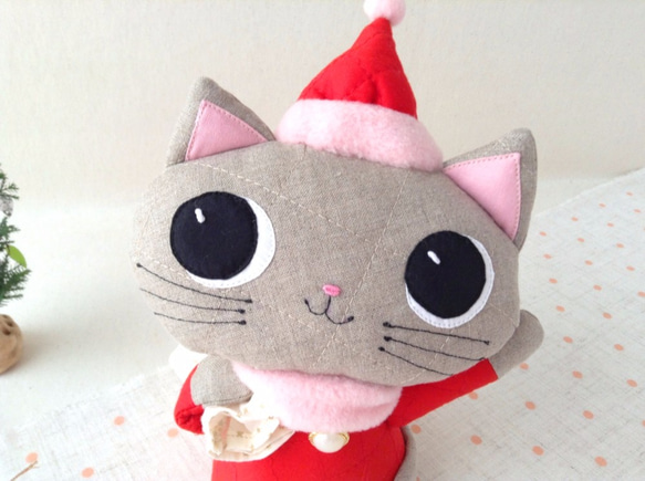 【受注制作】クリスマス 猫のぬいぐるみ 4枚目の画像