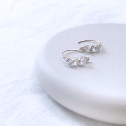 14kgf ラブラドライトのシンプルピアス ピアス（フック