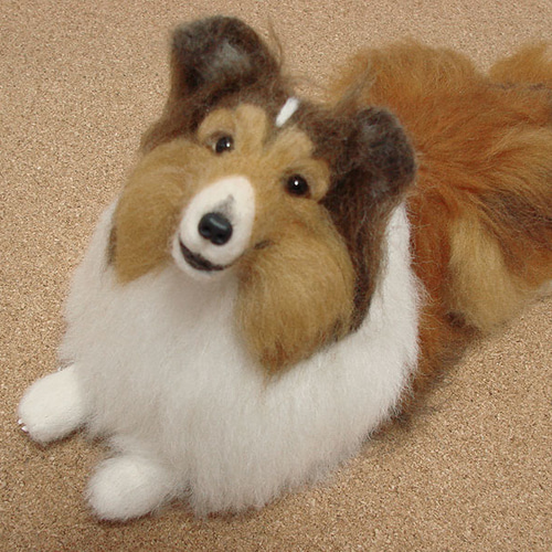 羊毛フェルトの犬・シェルティ1505 羊毛フェルト tera 通販｜Creema 