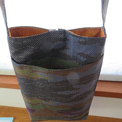鮮やかな色大島紬のプチポシェット（送料無料） 4枚目の画像
