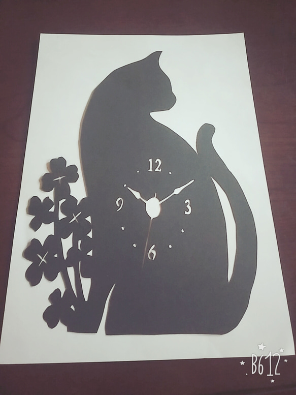 猫 切り絵 4枚 4枚目の画像