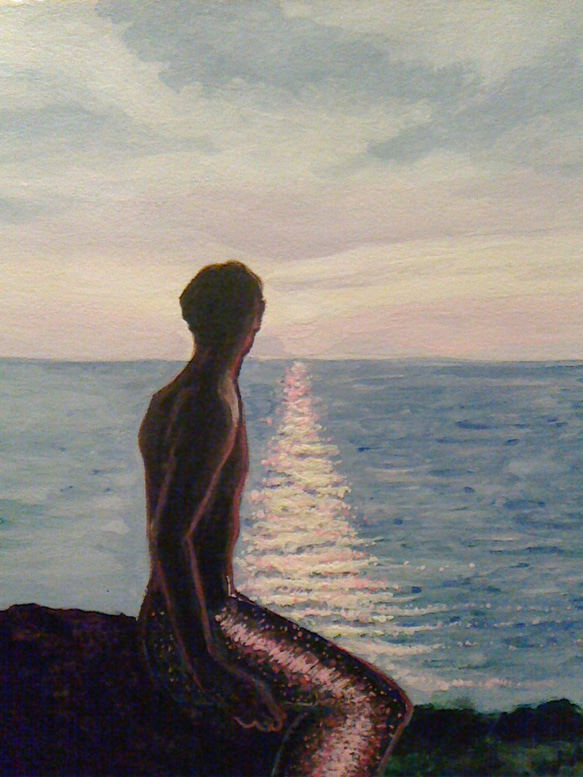 人魚姫 （男） 絵画 Taro 通販 3534818｜Creema(クリーマ)