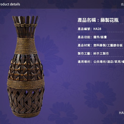 手作り竹アンティーク家の装飾純粋な花瓶HA28 4枚目の画像