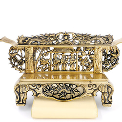 老式黃銅祀桌，中國清代舊式黃銅彫刻，小號(SKU15) 第1張的照片