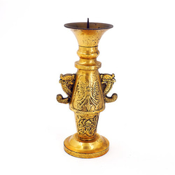 復古黃銅燭台，模仿古代東方文化，龍(SKU05) 第1張的照片
