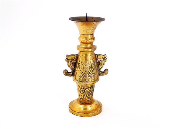 復古黃銅燭台，模仿古代東方文化，龍(SKU05) 蠟燭・燭台FashionStrait