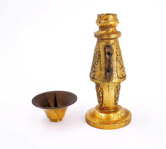 復古黃銅燭台，模仿古代東方文化，龍(SKU05) 第7張的照片