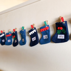 Creema限定クリスマス〈小さな靴下・デニム〉アドベントカレンダー 3枚目の画像