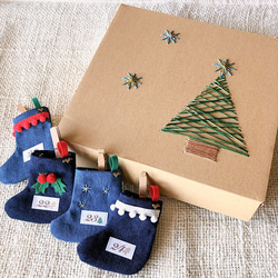 Creema限定クリスマス〈小さな靴下・デニム〉アドベントカレンダー 5枚目の画像