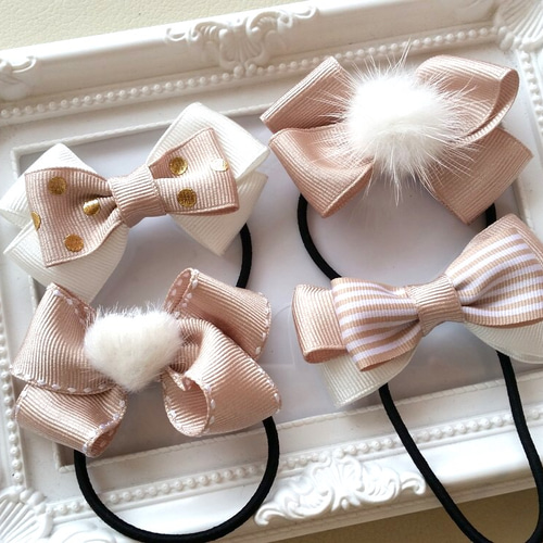 FERRAGAMO ベージュリボンヘアバンド ベージュのリボンのヘアゴム ヘアゴム Mimi favori 通販 5099306