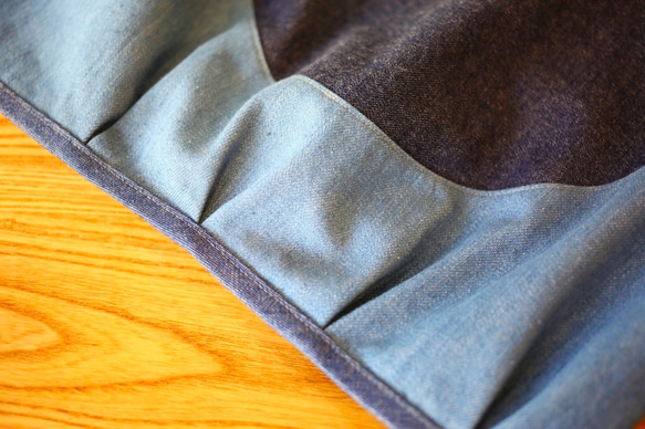 木の実の{raku raku}水色デニム バルーンスカート70cm丈 7枚目の画像