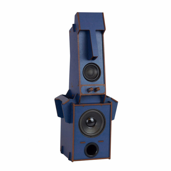 Stereo Puzzle - Moai Speaker with Woofer (Color: Navy) 1枚目の画像
