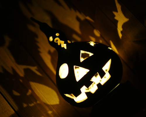 ひょうたん型ランプ　黒 ひょうたんランプ---深夜の森-- | ひょうたんランプ bun bun