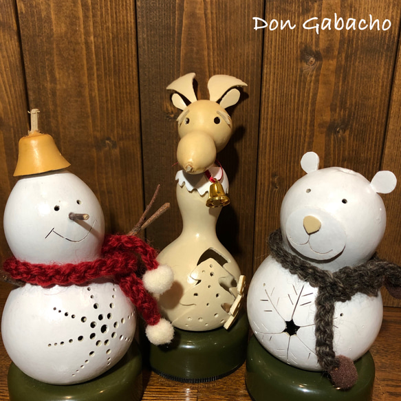 ひょうたんランプ☆クリスマストリオ スタンドライト・テーブルランプ