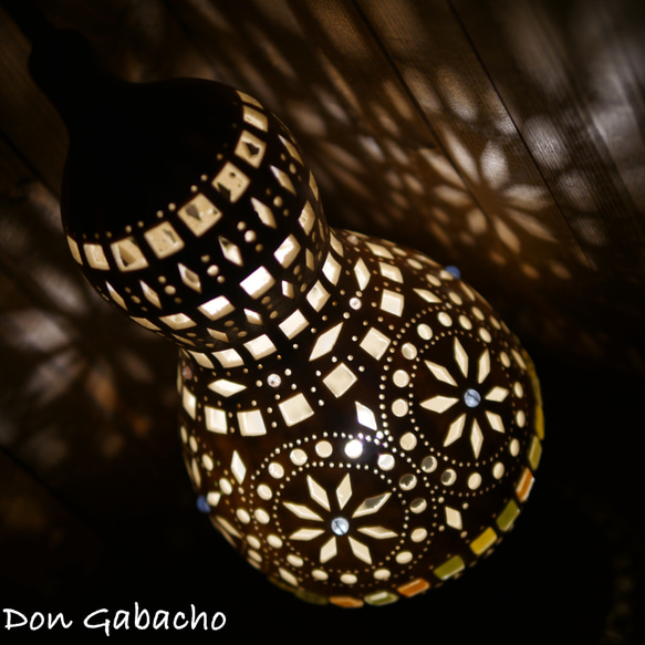 ひょうたんランプ★モロッコの灯り 6枚目の画像