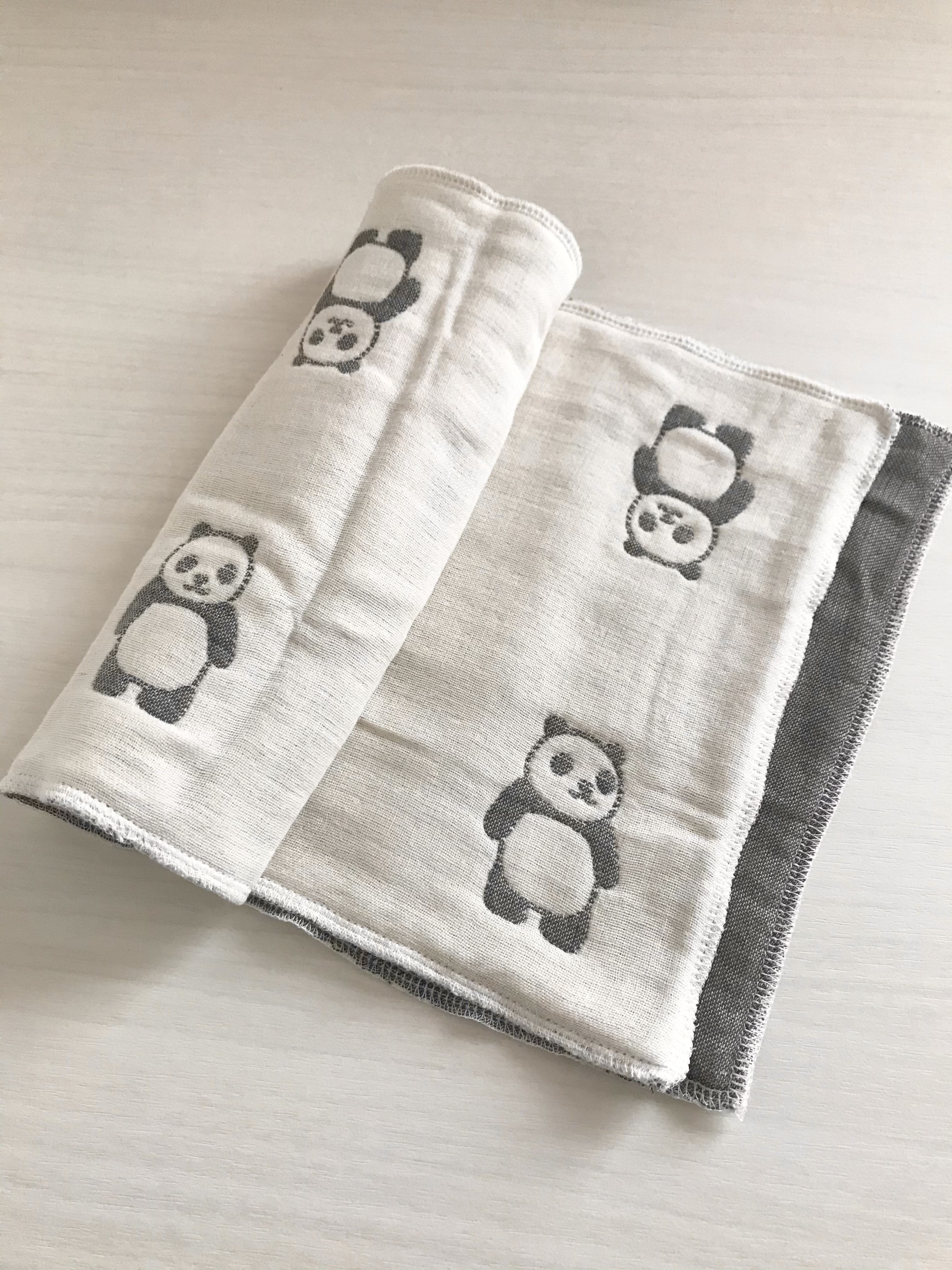 6重織ガーゼのタオル＊ぱんだ バス・トイレ・洗面用品 TAMY'S
