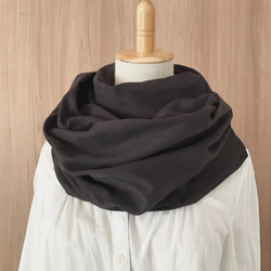 やわらか☆ダブルガーゼのスヌード＊ダークグレー＊ねじりあり 5枚目の画像