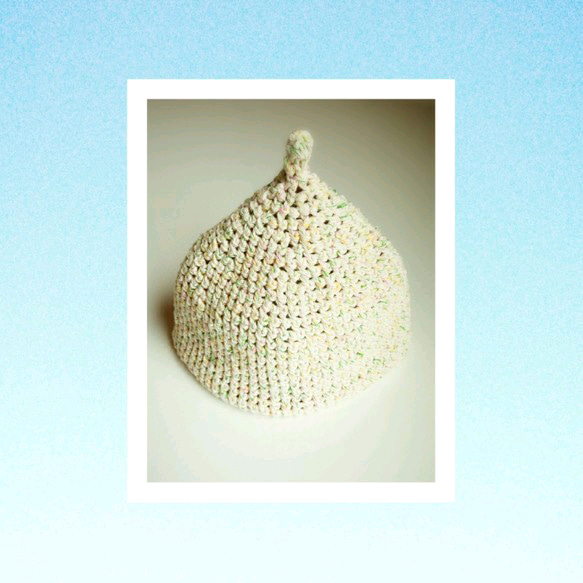 ハンドメイドのベビーどんぐり帽子＊コットンのお花畑 受注制作】春夏