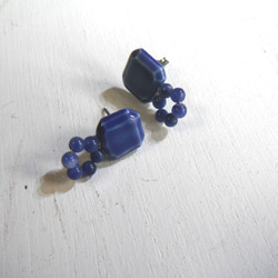 青とラピスラズリのcircle  pierced / earring 4枚目の画像