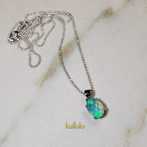 クリスタルオパール　化石 シルバー ペンダント クリスタルオパール 化石 シルバー ペンダント クリスタルオパール