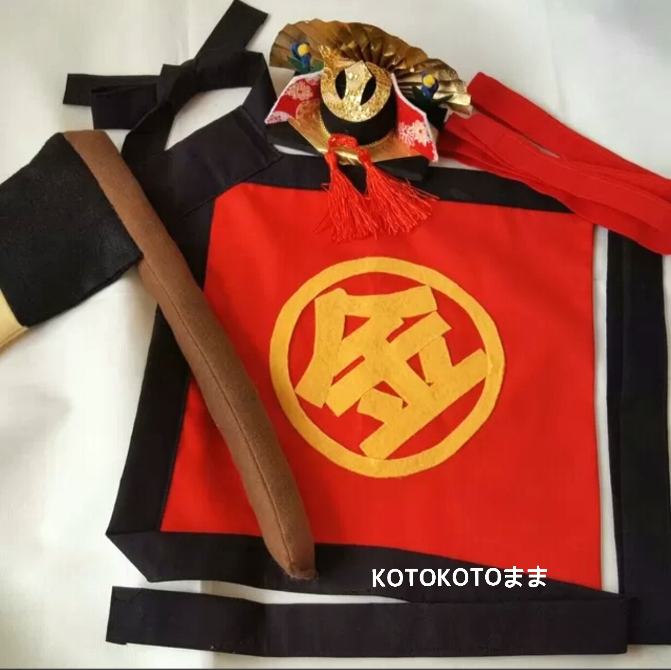 まさかり完売‼金太郎腹掛けまさかりセット✨ スタイ・よだれかけ