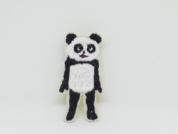 刺繡胸針 kigurumi 動物熊貓 第1張的照片