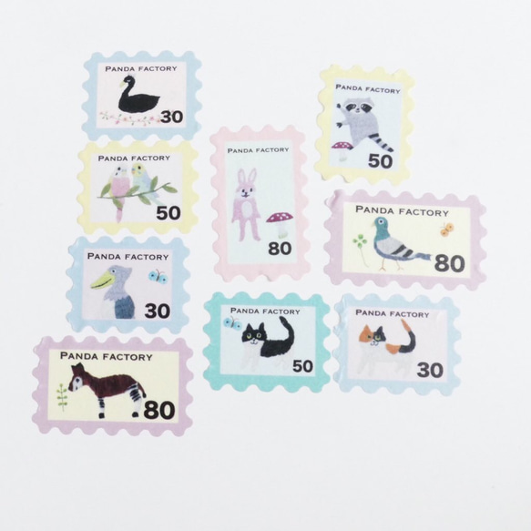 マスキングロールステッカー　刺繍の切手 2枚目の画像