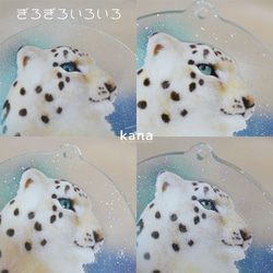 An acrylic key chain that will stare at you.Snow Leopard 第2張的照片