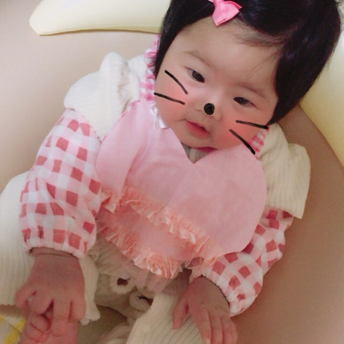 ハート型スタイ スタイ・よだれかけ chiiimama 通販 3540104｜Creema