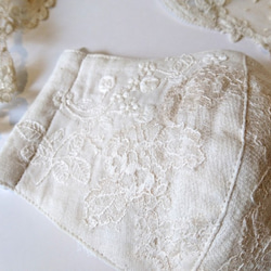 SS1Rose 日本絲棉 Ingrid 玫瑰刺繡蕾絲麵膜配過濾袋 第4張的照片