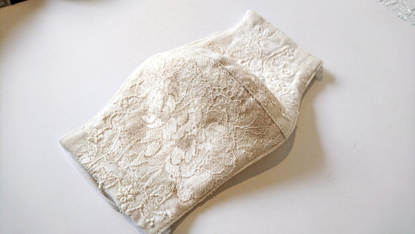 SS1Rose 日本絲棉 Ingrid 玫瑰刺繡蕾絲麵膜配過濾袋 第5張的照片