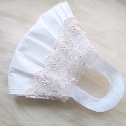 SS35 不織布マスクが見える♪息がしやすい♪夏用コットン&チュール  