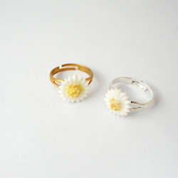 雛菊 戒指 手工黏土裱花 可訂製 第3張的照片