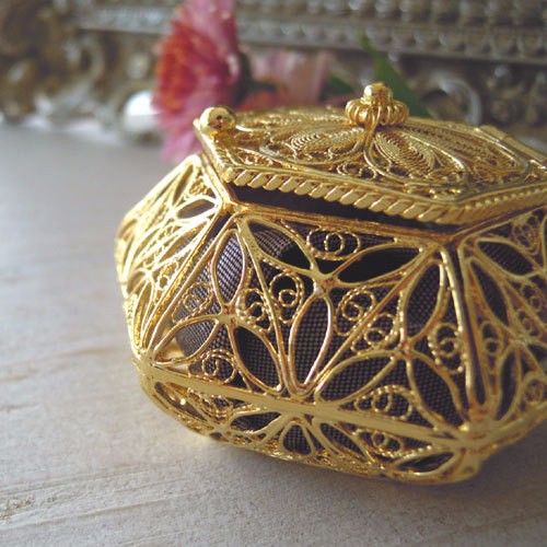 金　ゴールド 六角形ビーズリング サイズ　11号 金 ゴールド 六角形ビーズリング サイズ 11号 【公式通販】