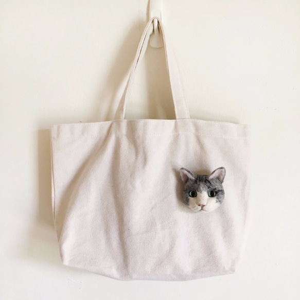 【カスタマイズ可能】羊毛フェルト手作りリアル猫ピン 4枚目の画像