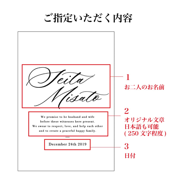 砂付き 美しいサンドセレモニーセット　オリジナル文章 刻印タイプ　結婚式　ウェルカムスペースに 10枚目の画像