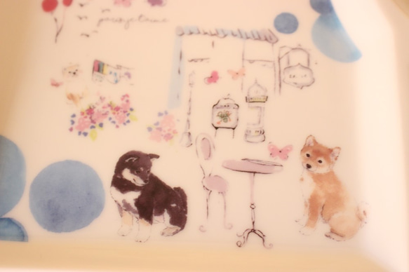 【最終】柴犬さん☆カフェでまったり柴犬さん・ランチプレート＆マグセット「ポーセラーツ」 3枚目の画像