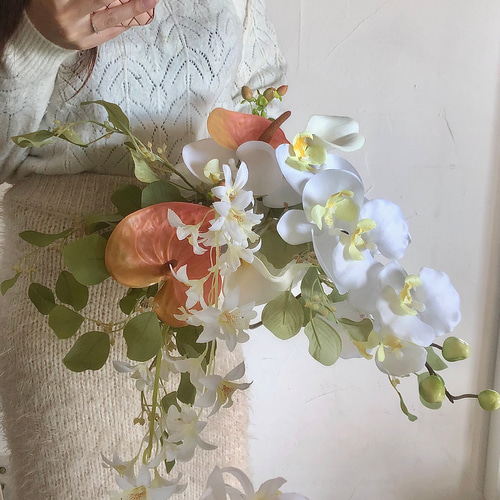 アートフラワーブーケ ウエディングブーケ アーティフィシャルフラワー