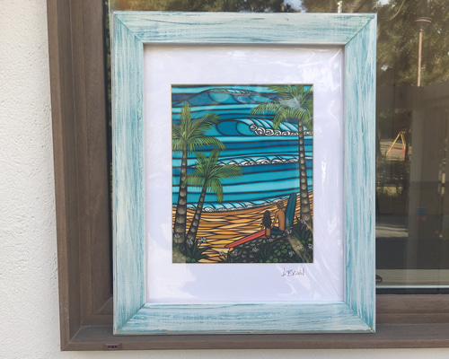 【最終お値下げ】HAWAII ハワイ ビンテージアート絵画 額付きフォトフレーム 楽天市場】ハワイ 絵画 額 フレームの通販