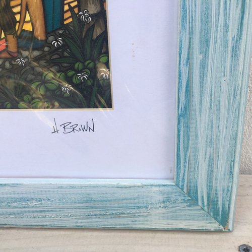 ウッドフレーム フォトフレーム 西海岸 ウッド 木 ハワイアン ハワイ