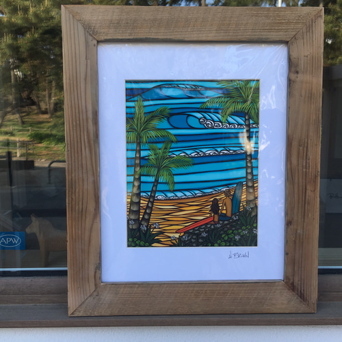 ヘザーブラウン 木製フレーム付きアート ヘザーブラウン 木製フレーム